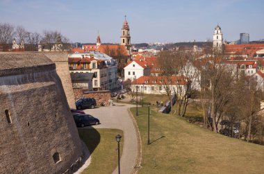 Topçu kalesinden Vilnius 'un görüntüsü. Litvanya
