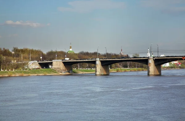 Tver Deki Novovolzhsky Köprüsü Rusya — Stok fotoğraf