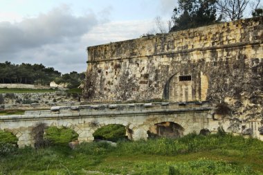 Floriana 'daki kale duvarı. Malta