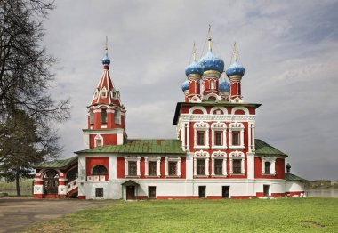 Çarevich Dimitri Kilisesi Uglich 'te Kan üzerine. Yaroslavl oblast. Rusya