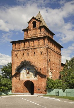 Kolomna Kremlin 'in Pyatnitskiye kapısı. Rusya