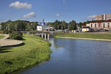 Orshitsa River Mary Orsha 'da. Beyaz Rusya