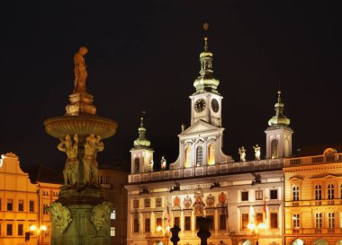 Ottokar II Meydanı, Ceske Budejovice 'de. Çek Cumhuriyeti