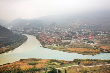 Mtskheta manzarası. Georgia