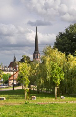 Gdansk Oliwa 'daki Polonya Kraliyet Kraliçesi Kilisesi. Polonya