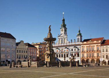 Ottokar II Meydanı, Ceske Budejovice 'de. Çek Cumhuriyeti