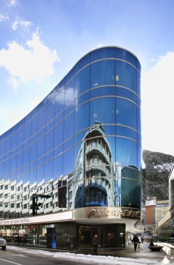 Carlemany caddesi Andorra la Vella 'da. Andorra.