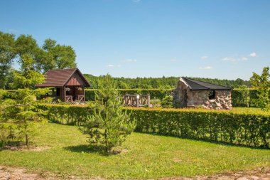 Witulin köyündeki bahçe. Lublin Voyvodalığı. Polonya