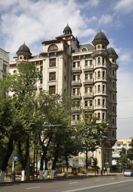 Almaty 'de bir bina. Kazakistan