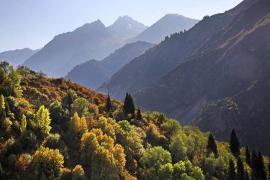 Issyk Kanyonu manzarası. Kazakistan