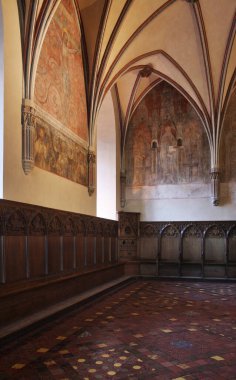 Malbork 'taki Tötonik Düzen Kalesi. Pomeranya Voyvodalığı. Polonya