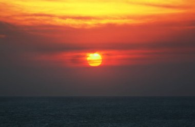 Vung Tau 'da günbatımı. Vietnam