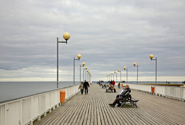 Причал удовольствий в Колобжеге. Западно-Поморское воеводство. Польша