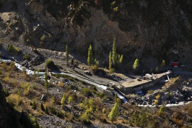 Issyk Kanyonu manzarası. Kazakistan