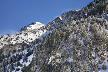 Kampın yakınındaki Pireneler. Andorra.
