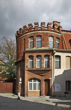 Torun 'da Cat' in kafa kulesi. Polonya