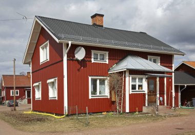 Nusnas 'ta bir bina. Dalarna ilçesi. İsveç