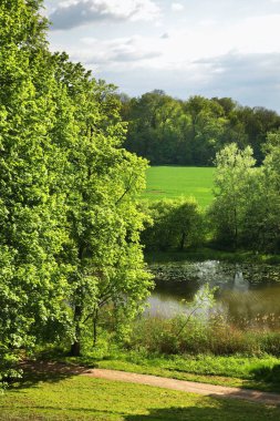 Pulawy 'deki Czartoryski Sarayı Parkı' nda. Polonya