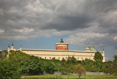 Lublin Kalesi manzarası. Polonya