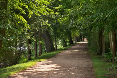 Bad Muskau yakınlarında Park von Muskau (Park Muzakowski). UNESCO Dünya Mirası Alanı. Almanya