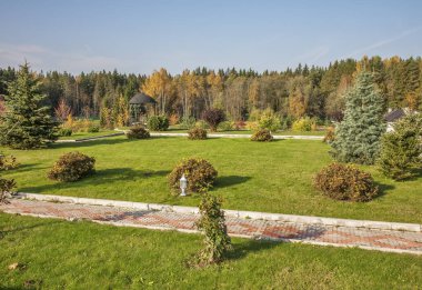Garden 2 at Istra district. Moscow oblast. Russia clipart
