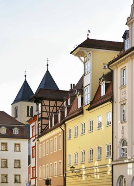 Regensburg manzarası. Bavyera 'da. Almanya