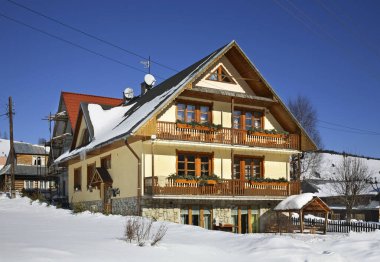 Zdiar köyü manzarası. Slovakya