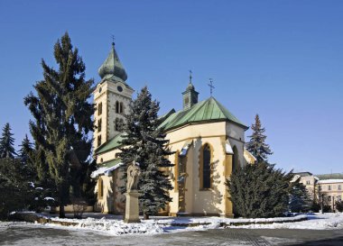 Liptovsky Mikulas 'taki Aziz Niklas Kilisesi. Slovakya