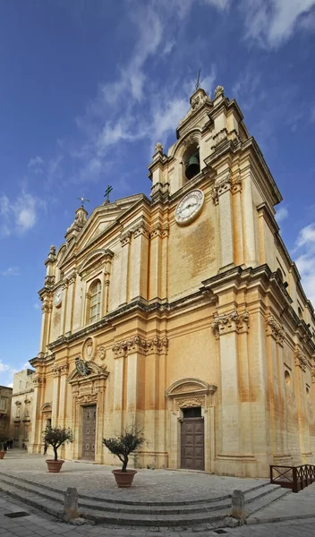 Cathedral Paul Mdina Malta — Stock Photo, Image