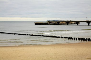 Kolobrzeg kıyısında. Batı Pomeranya Voyvoda 'sı. Polonya
