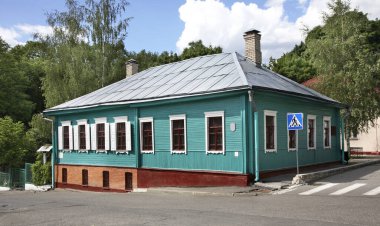 Eski Polotsk manzarası. Beyaz Rusya
