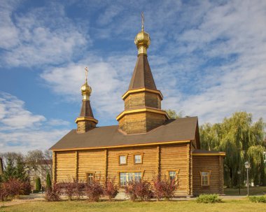 Bryansk 'taki Yeni Şehitler ve Confessorler adına ahşap şapel. Rusya
