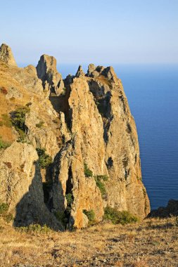 Kara Dag Dağı - Koktebel yakınlarında Kara Dag Dağı. Ukrayna