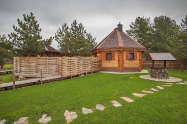Dolgovo köyündeki hamam. Minsk bölgesi. Beyaz Rusya