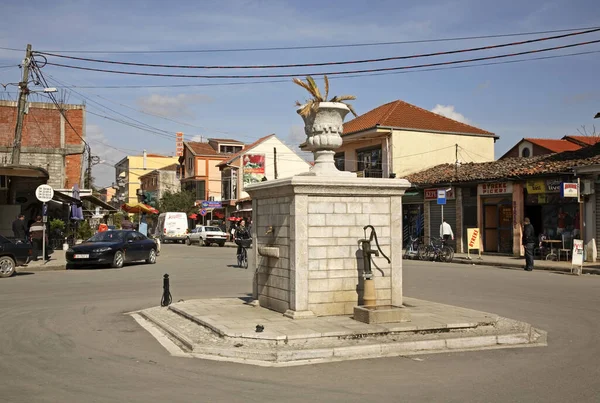 Fontein Shkoder Albanië — Stockfoto