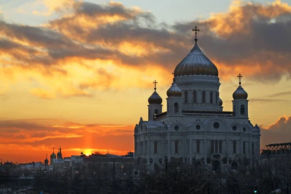 Καθεδρικός Ναός Του Σωτήρα Χριστού Στη Μόσχα Ρωσία — Φωτογραφία Αρχείου