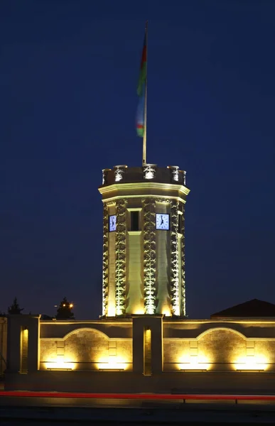 Torre Del Reloj Bina Azerbaiyán — Foto de Stock