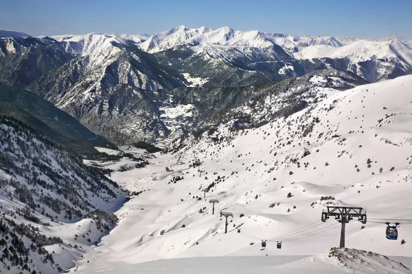 Ski Lift Encamp Andorra — Stock Photo, Image