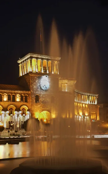 Fountain Republic Square Yerevan Armenia — Stock Photo, Image