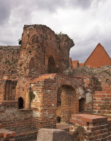 Ruínas Castelo Teutónico Torun Polónia — Fotografia de Stock