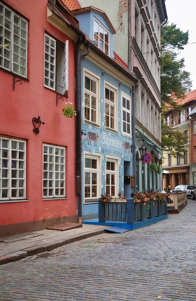 Rua Jauniela Riga Letónia — Fotografia de Stock