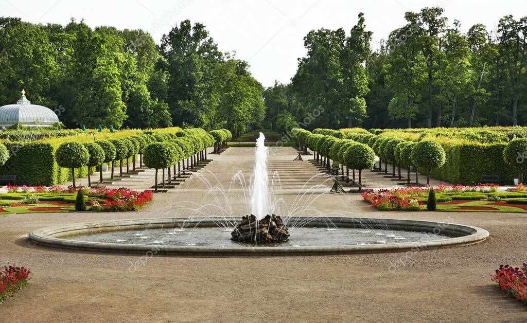 Park of Rundale Palace near Pilsrundale. Latvia