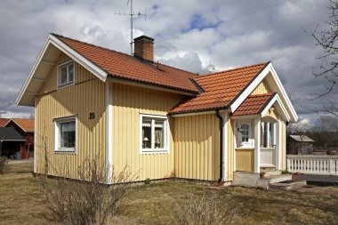 Nusnas 'ta bir bina. Dalarna ilçesi. İsveç
