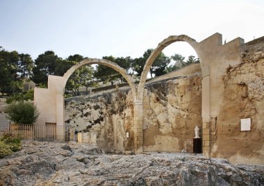 Alicante 'deki Santa Barbara kalesinde. İspanya