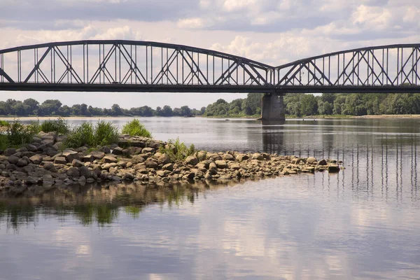 Vista Ponte Jozef Pisudski Torun Polónia — Fotografia de Stock