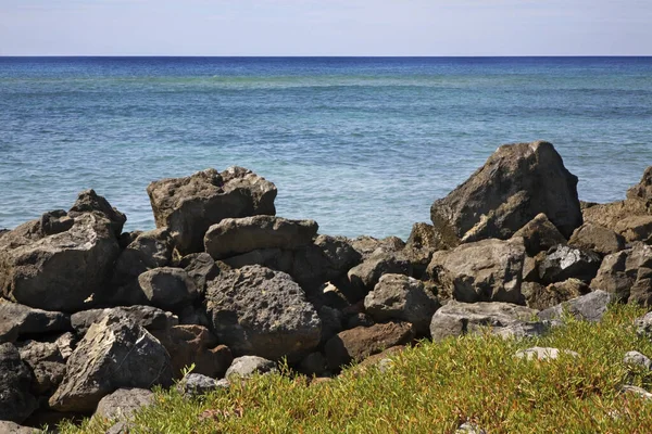 Vista Rancho Luna Mar Caribe Océano Atlántico — Foto de Stock