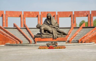 Mytishchi 'deki federal askeri mezarlıktaki Anıt Üzüntüsü. Rusya