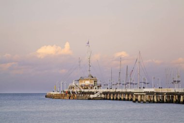 Sopot 'taki iskelede. Polonya