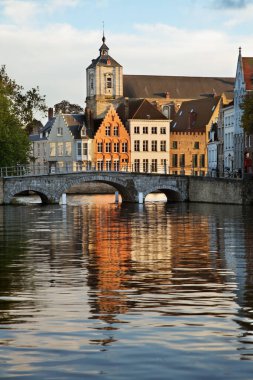 Bruges manzarası. Belçika