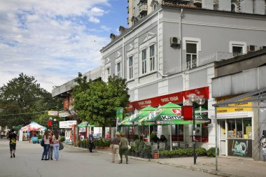 Varna 'da Knyaz Boris I Bulvarı. Bulgaristan